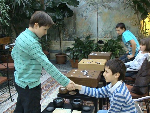 детская аттестация на пояс по игре Го по системе Чин-Сан